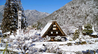 下呂温泉合掌村の雪景色